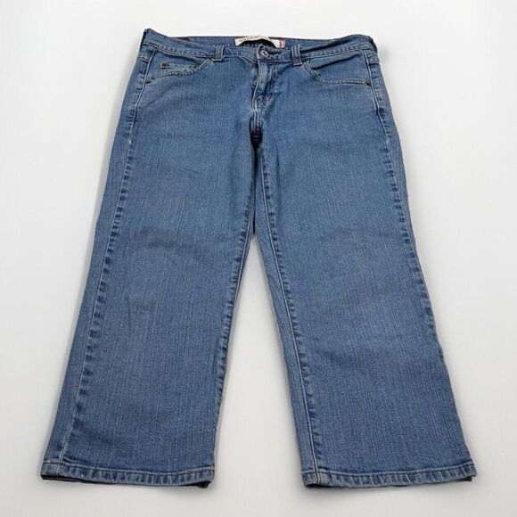 Nouveau Levis 515 Jeans Womens 8 Capri Mid Rise Blue Stretch Measures 31 x 21.5 - Picture 1 of 9